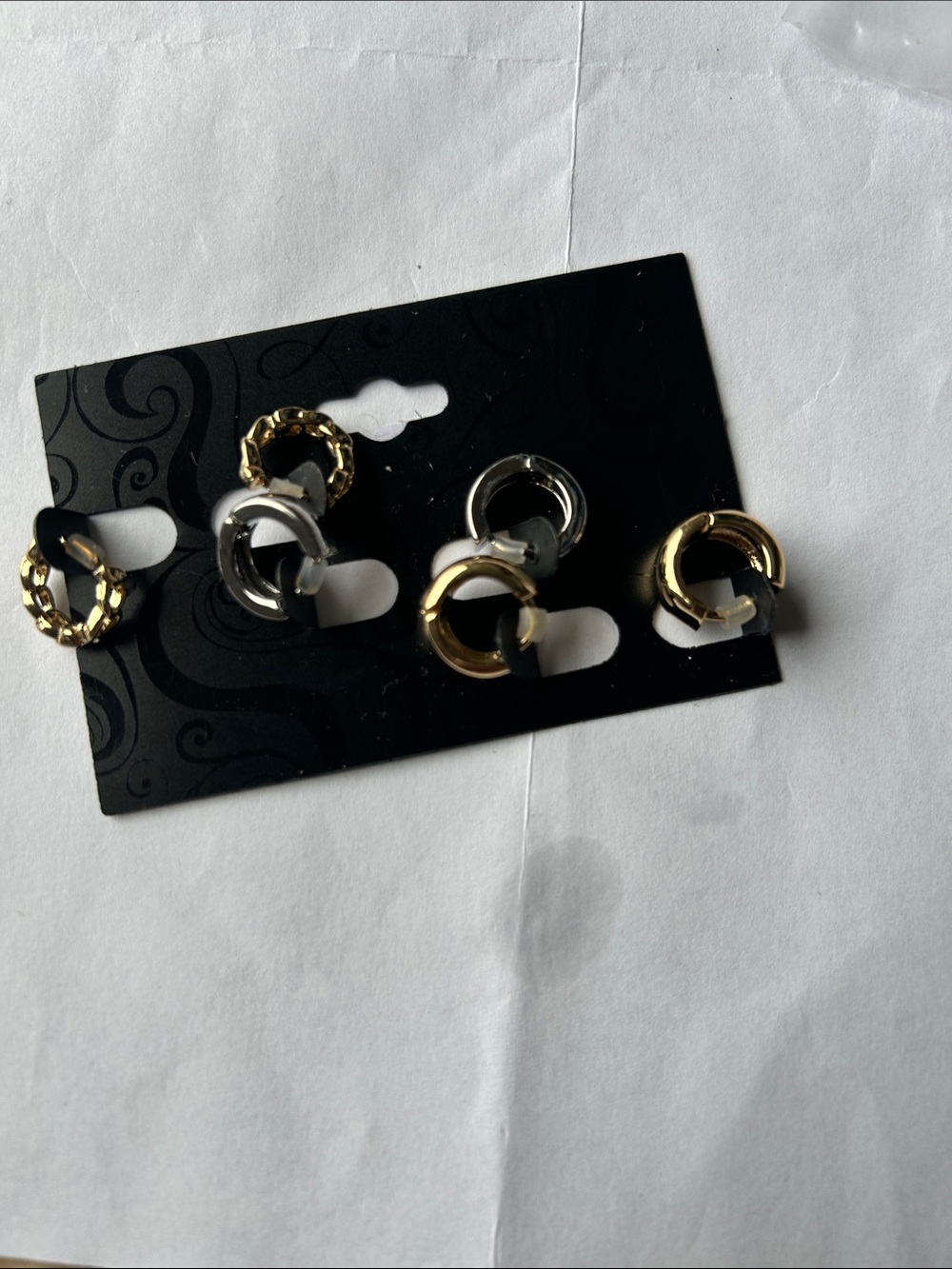 Mixed Metal Hoop Earring Set - Gold & Silver